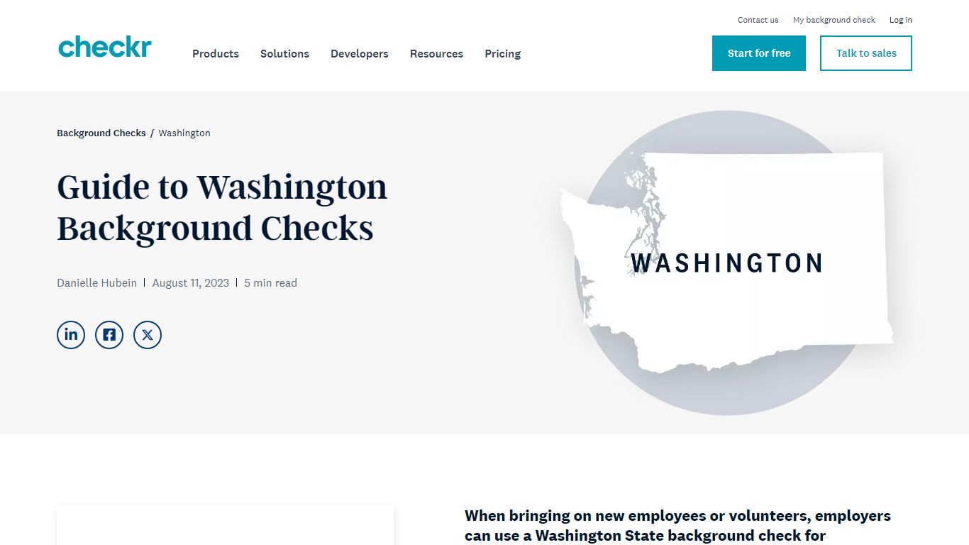Guide to Washington State Background Checks | Checkr